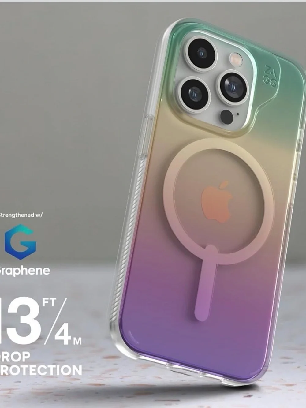 iPhone 15 pro MagSafe-Compatible Gradient Phone Case — Green & Purple
